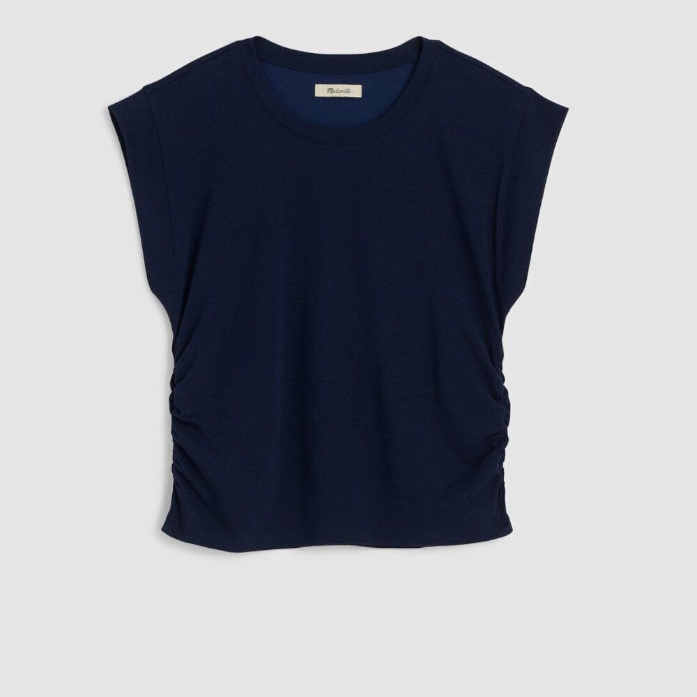 Madewell NJ787 Navy Blue side cinch muscle tee NWT size small NWT